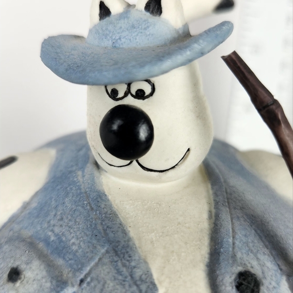 AppleTree Designs Fat Cat Fisherman Pottery Figurine. By Eduardo - Picture 2 of 10